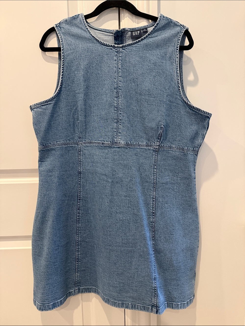GAP Light Wash Denim Sleeveless Shift Dress Size XL